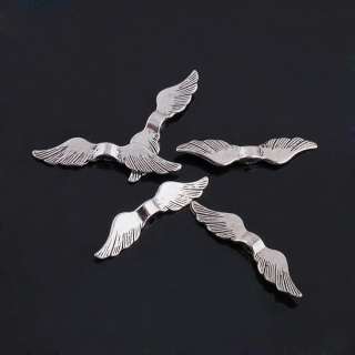F11821*60Pc Tibet Silver Angel Wings Loose Spacer Beads  