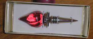 MANGO MOON COLLECTION DROP RED BOTTLE STOPPER FAUX RUBY  