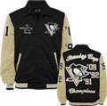 Pittsburgh Penguins Commemorative Championship Black Varsity Jacket