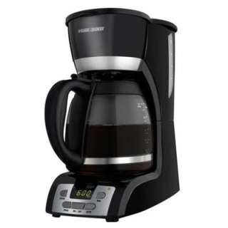 BLACK & DECKER 12 Cup Programmable Coffee Maker in Black DCM2160B at 