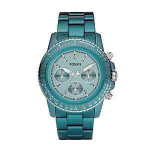 Fossil Damen Uhren Chronograph Sport Aluminium Türkis CH2706  