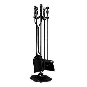 UniFlame Black Fireplace Toolset with Ball Handles (5 Piece) 801481 at 