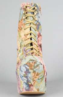 Jeffrey Campbell The Damsel Shoe in Natural Floral  Karmaloop 