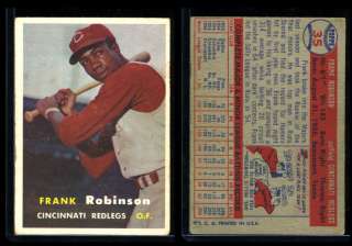 1957 Topps FRANK ROBINSON Rookie Reds RC #35 EX  