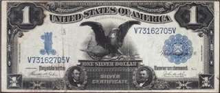 VERY NICE Bold & Attractive VF 1899 $1 BLACK EAGLE Silver Cert. FREE 