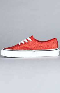 Vans Footwear The Authentic Sneaker in Red Glitter : Karmaloop 