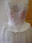 St Pucchi Bridal Couture Gown 295 White 10 Wedding Dress Authentic $ 