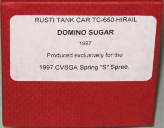 American Flyer Spring S Spree Domino Sugar Tank Car #1997  