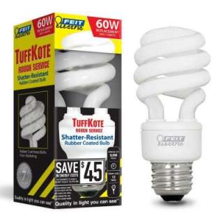 Feit Electric 13 Watt (60W) Mini Twist Tuff Kote CFL Light Bulb (12 