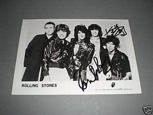The Rolling Stones signed signiert Autogramm Keith Richards + Ron Wood 