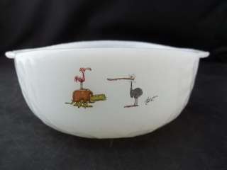 Anchor Hocking Fire King Milk Glass Hart Ice Age Bowl  