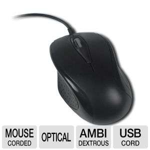 OEM Black USB Optical Scroll Mouse 100 Pack   3 Button, 1000dpi, Black 