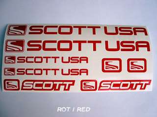 SCOTT USA Aufkleber / Sticker Set  