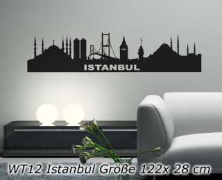 Wandtattoo Aufkleber Skyline Stadt Istanbul Klein  WT12  