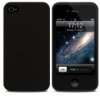 vau SoftGrip Black   Premium Silikon Tasche, Case für Apple iPhone 4S 