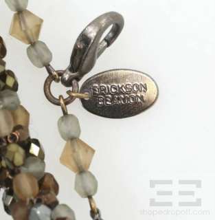 Erickson Beamon Pewter & Multicolor Beaded Woven Choker Necklace 