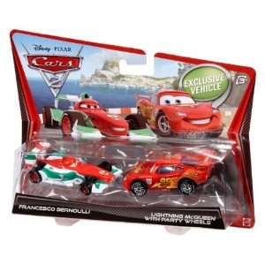 Disney Pixar Cars 2   2 pack   Francesco Bernoulli & Lightning McQueen 