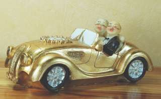 Goldene Hochzeit Paar im goldenen Auto Spardose  