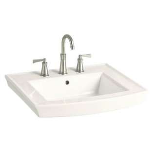 KOHLER Archer 24 in. Pedestal Sink Basin in Biscuit K 2358 8 96 at The 