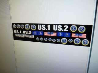 US Presidential Limo Decals Variety Sheet 118 Scale BLACK  