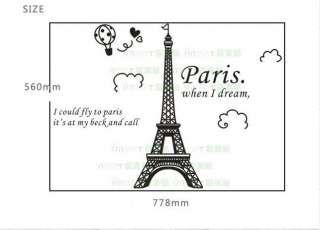 Neu Eiffelturm Paris France Wandtattoo Aufkleber C1094A  