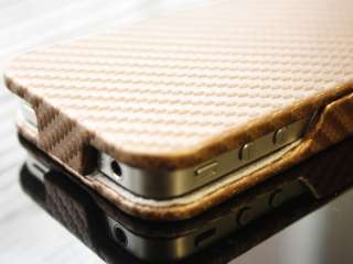 iPhone 4 4G Leder Tasche Hülle Etui Edel FLIP CASE #7  