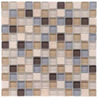 Merola Tile Tessera Square River 11 3/4 In. X 11 3/4 In. Glass Mosaic 
