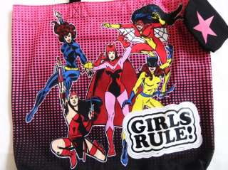 Tote Bag Marvel Comics GIRLS RULE Female Superheroes  