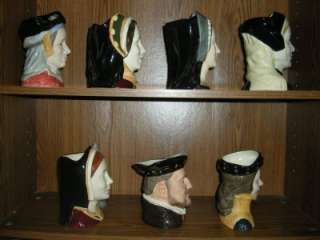 COMPLETE SET ROYAL DOULTON HENRY VIII AND HIS SIX WIVES TOBY MUG SET 