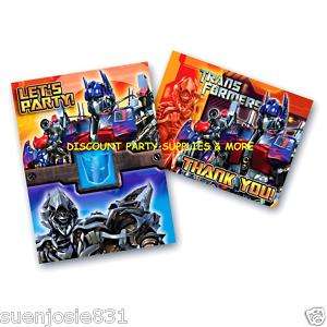 Transformers Party Invitations & Thank yous Birthday Combo  