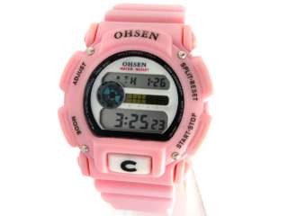Ohsen : 1121 Chronograph sport mens digital LED wrist watches  