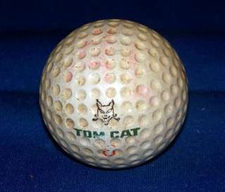 Vintage Plymouth Tom Cat Nine Lives Signature Golf Ball  