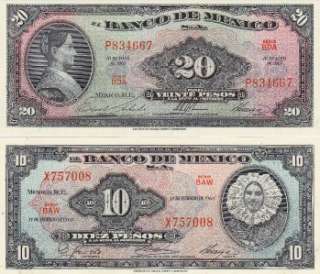 Mexico 8 Super Bank Notes Collection UNC.  