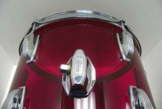 Ludwig Vistalite Vintage Rare Red 14 Tom Drum 70s Translucent 