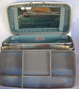 Vintage Charcoal Samsonite Train Case Luggage Make Up  