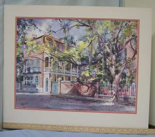 Virginia Fouche Bolton Print Meeting Street Mansion Signed Limited 