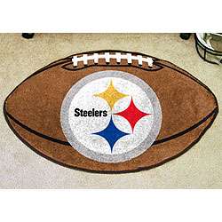 NFL PITTSBURGH STEELERS Shaped Area Carpet FOOTBALL RUG  