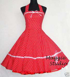 50er Jahre Tanz Kleid zum Petticoat Rockabilly Gr.34 42  