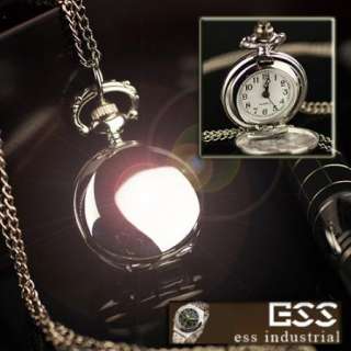   Tone Ladies Stainless Steel Mineral Glass Chain Pocket Watch  