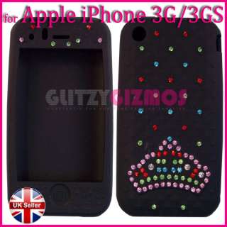 BLACK DIAMOND SILICONE COVER FOR APPLE IPHONE 3G 3GS  