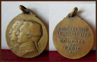 Rare Médaille / Jeton, cuivre, état selon scans, signé Gaston 
