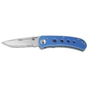  Clauss TigerSharp™ Titanium Bonded Blue Folding Knife 