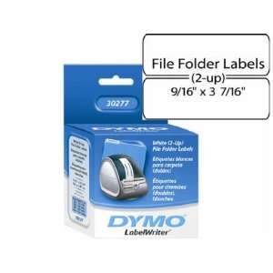  Dymo WHITE FILE FOLDER LABEL2 UP 9/16X3 7/16 Printing 
