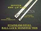 10 MONSTER STAINLESS STEEL CABLE TIES WIRE STRAP 6
