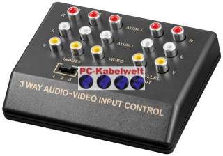 fach Audio Video Umschalter Switch Cinch Verteiler  