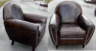   FAUTEUIL CLUB CUIR vieilli 8176 neuf PAIRE possible