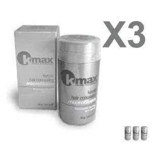   Poudre cheveux K MAX Kmax   Pack 3 x 25 G   Microfibre