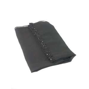 KENNETH COLE Reaction Black Sheer Scarf with Beaded Accents