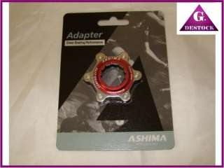   Adaptateur Centerlock / 6 trous rouge ASHIMA AC02