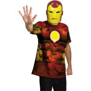 Iron Man Shirt And Mask Adult Costume, 69975 
